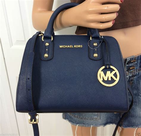 michael kors bag navy blue|Michael Kors handbags baby blue.